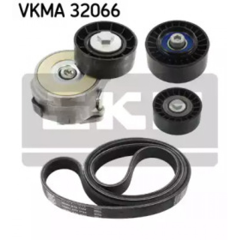 VKMA 32066 SKF Комплект доріжкового ремня (ролик, ремінь)